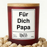 Für Dich Papa Kerze dunkelrot