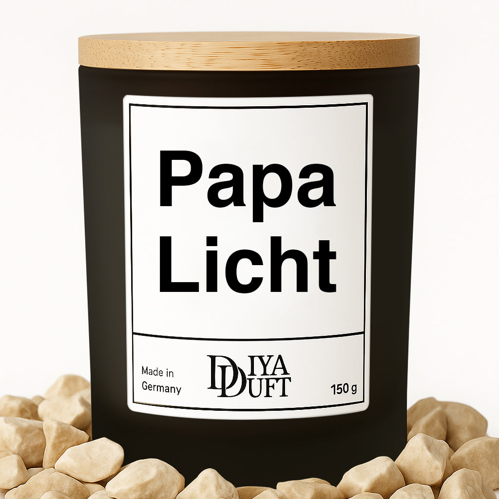 Papa Licht Kerze schwarz