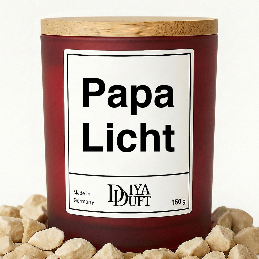 Papa Licht Kerze dunkelrot