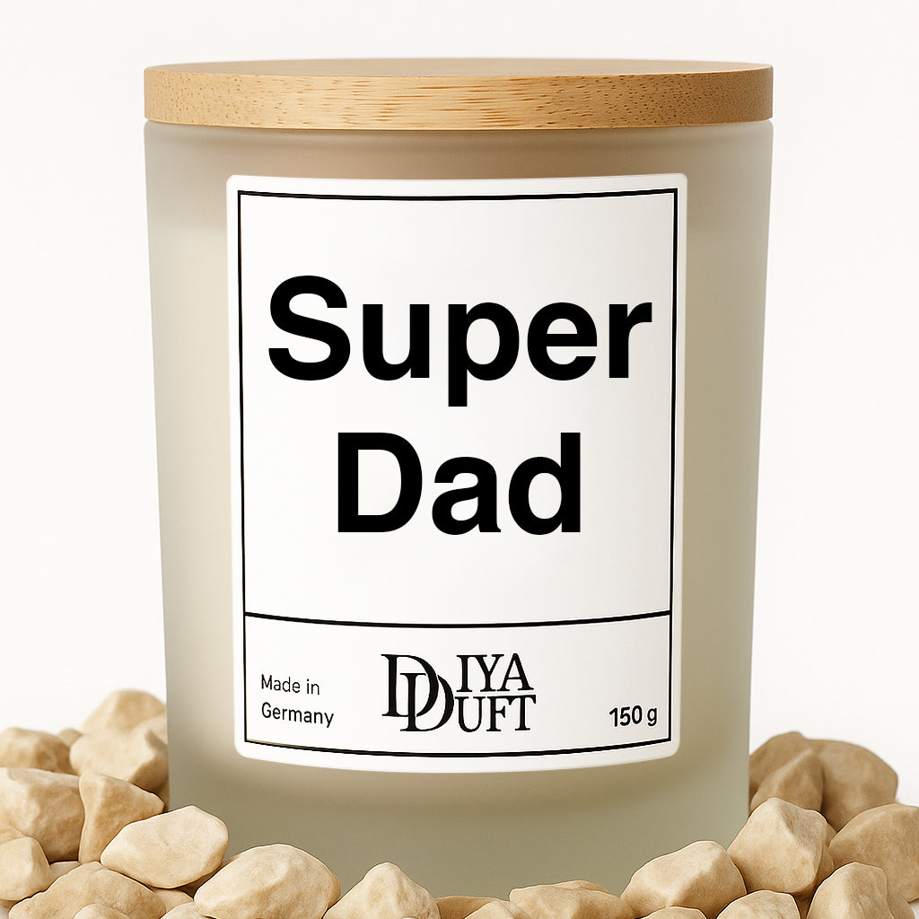 Super Dad Kerze weiss